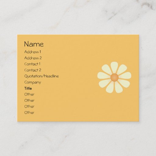 Customizable Peach Bicycle and Daisy Business Card Template