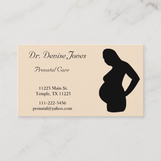 Customizable Peach &amp; Black Doctor Business Card