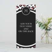 Peach Black Leopard Animal Print with Monogram (Standing Front)