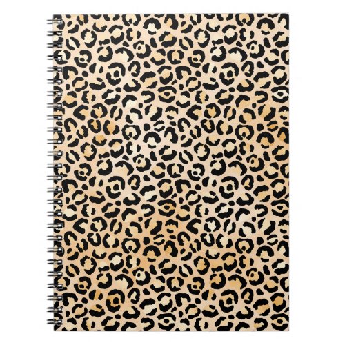 Peach Black Leopard Print     Notebook