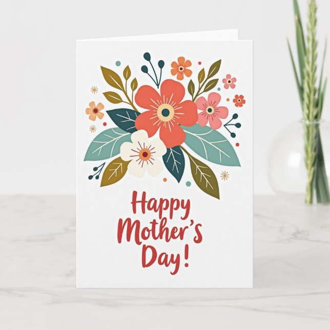 Peach Bloom Mothers Day Card (Front)
