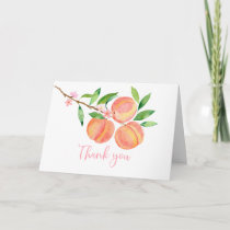 Peach Blossom Birthday Thank You Card