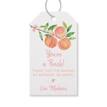 Peach Blossom Birthday Thank You Gift Tags