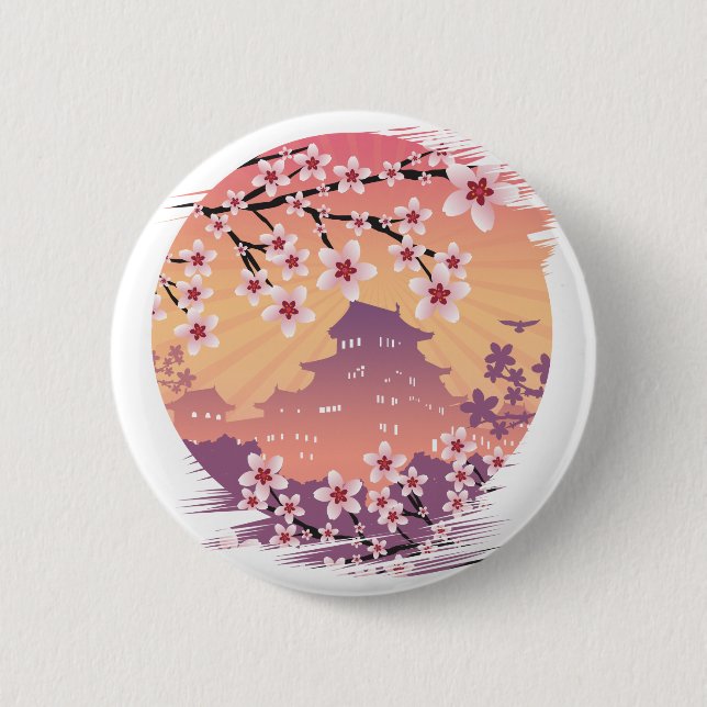 Peach Blossom Button (Front)