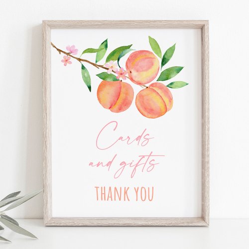 Peach Blossom Cards and Gifts Birthday Sign