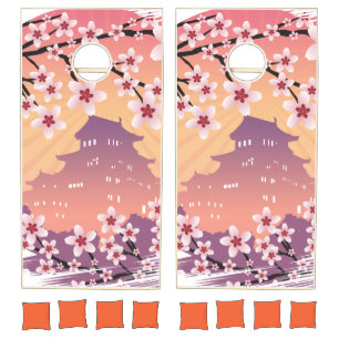 Peach Blossom  Cornhole Set