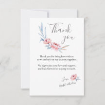 Peach Blossom | Floral Wedding Thank You