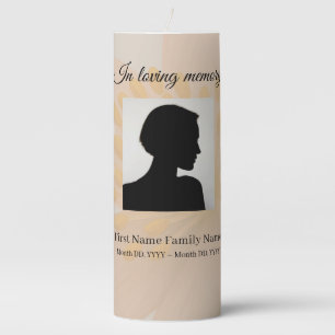 Peach blossom funeral memorial pillar candle