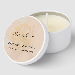Peach blossom funeral mini candle favors