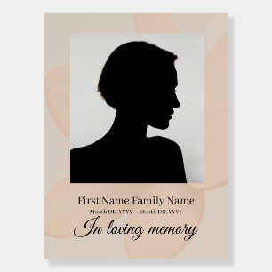Peach blossom funeral welcome sign foam bord