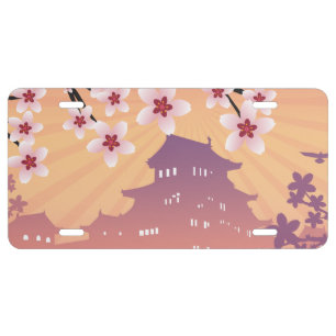 Peach Blossom License Plate
