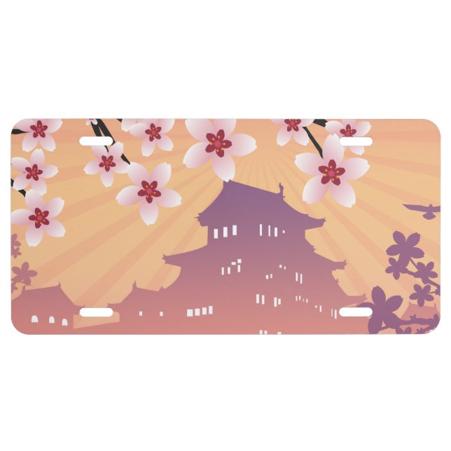 Peach Blossom License Plate (Front)