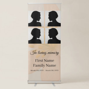 Peach blossom memorial collage retractable banner