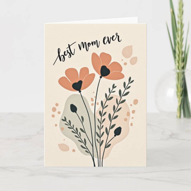 Peach Blossom Mom Love Card (Front)