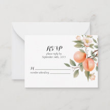 Peach Blossom RSVP Card