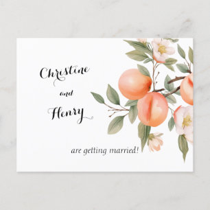 Peach Blossom Save the Date Postcard