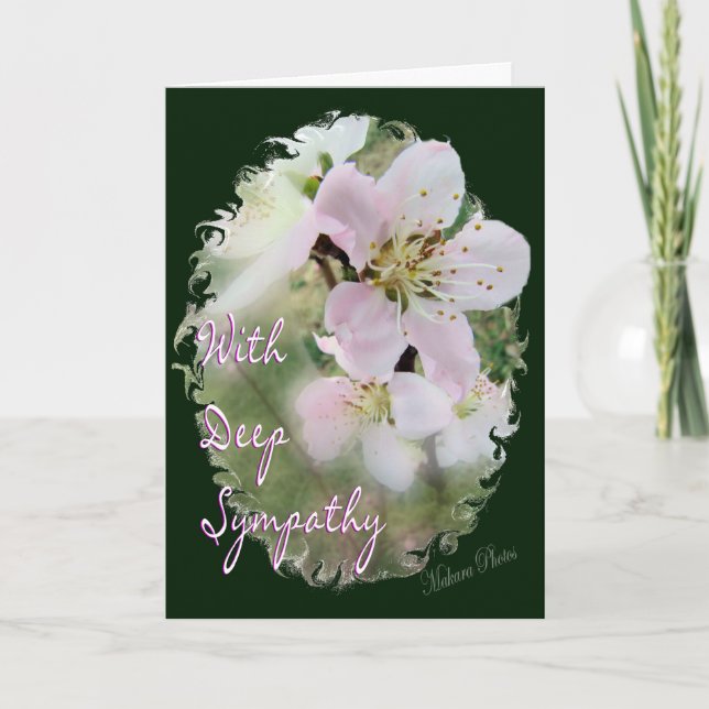 Peach Blossom Sympathy card (Front)