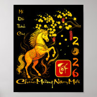 Peach Blossom Vietnamese Lunar New Year Horse 2026