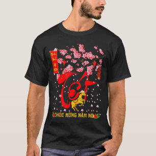 Peach Blossom Vietnamese Lunar New Year Horse 2026 T-Shirt