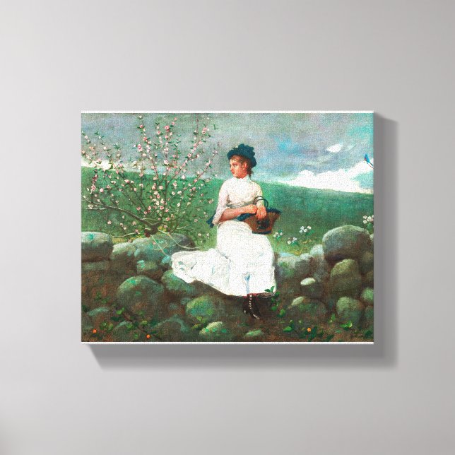 Peach Blossoms (1878) Canvas Print (Front)