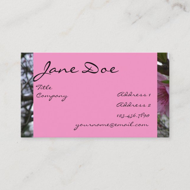 Peach Blossoms - Business Business Card (Front)