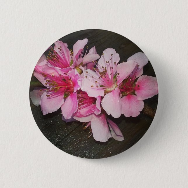 Peach Blossoms Button (Front)