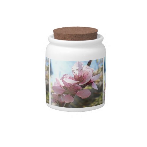 Peach Blossoms Candy Jar