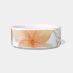 Peach Blossoms Pet Bowl<br><div class="desc">I originally painted this design using watercolor. With soft hues of peach,  pink,  and green,  this floral array is sweet and cheerful!</div>