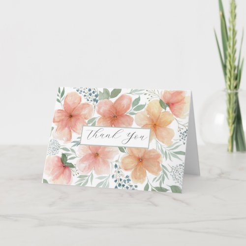 Peach Blossoms Thank You Card