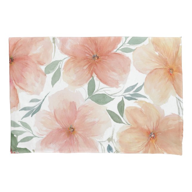 Peach Blossoms Throw Pillow Case (Front)