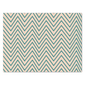 Peach Blue Chevron Stripe Pattern