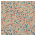 peach blue teal abstract fabric