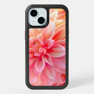 Peach Blush Dahlia Blossom iPhone 15 Case