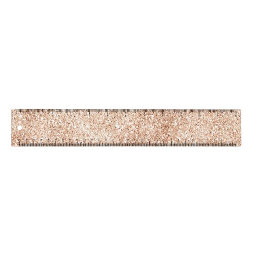 Peach Blush Gold Glitter           Ruler