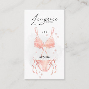 Peach Blush Lingerie Bridal Shower Size  Enclosure Card