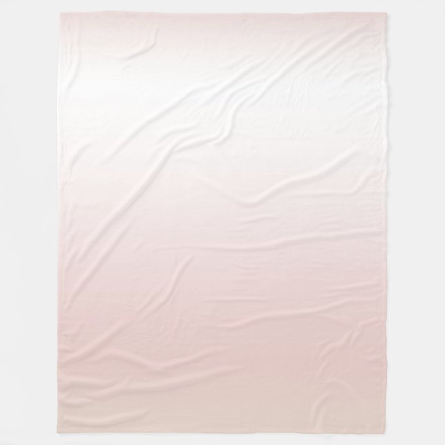 Peach Blush White   Fleece Blanket (Front)