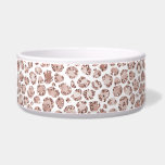 Peach Blush White Leopard Print Glitter Bowl<br><div class="desc">Peach Blush White Leopard Print Glitter (image of glitter)</div>