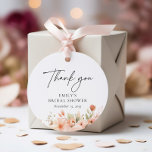 Peach Boho Floral Bridal Shower Favor Tags<br><div class="desc">Peach Boho Floral Bridal Shower Favor Tags</div>
