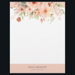 Peach Boho Floral Letterhead<br><div class="desc">Peach Boho Floral Letterhead</div>