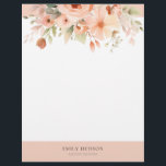 Peach Boho Floral Letterhead<br><div class="desc">Peach Boho Floral Letterhead</div>