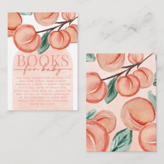 Peach Book Request for Baby Card Insert (Front/Back)