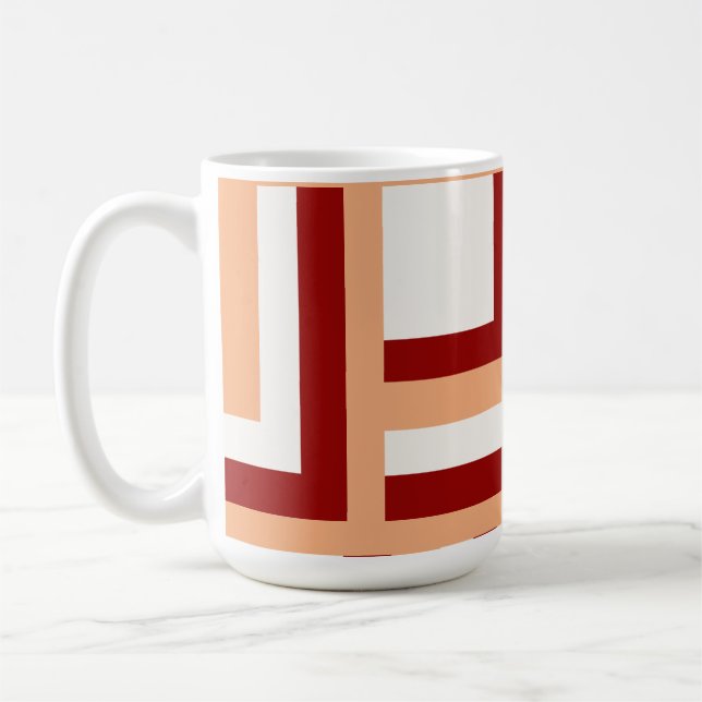 Peach bricks coffee mug (Left)
