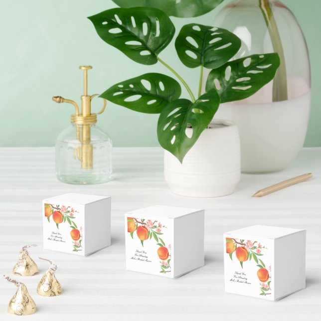 PEACH BRIDAL SHOWER  FAVOR BOXES (Multiple)