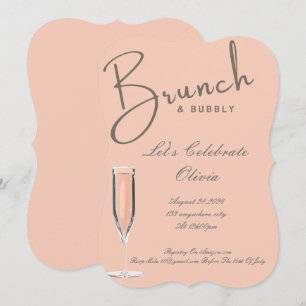Peach Bridal shower invitation 