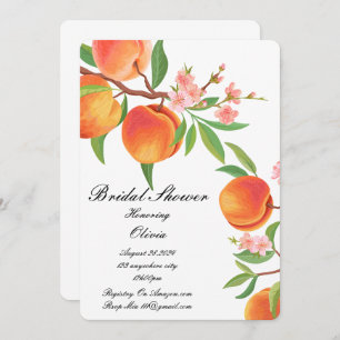 PEACH BRIDAL SHOWER INVITATION