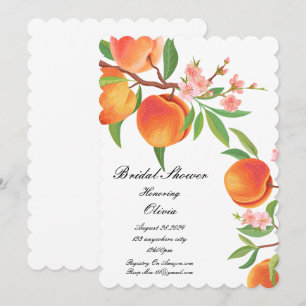 PEACH BRIDAL SHOWER INVITATION