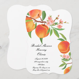 PEACH BRIDAL SHOWER INVITATION