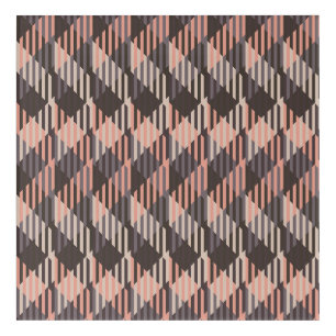 Peach, brown and Gray geometric Acrylic Print