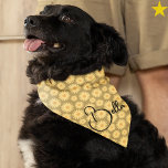 Peach Brown Daisy Flower Custom Name Pet Bandana<br><div class="desc">You beloved dog will look so cute and fashionable in this subtle retro style peachy brown daisies pattern bandana with their name on it! It's really easy to personalize this yourself right on the platform. Grab a few bandanas for your pup from this shop, as there are so many to...</div>
