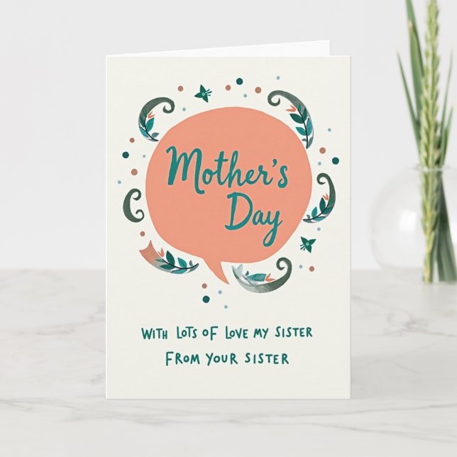 Peach Bubble Mothers Day Card (Front)